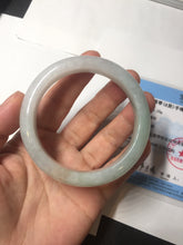 Load image into Gallery viewer, 54.5mm certified 100% natural icy watery green red jadeite jade bangle BH85-9113
