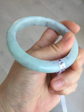 Load image into Gallery viewer, 57.5mm certified Type A 100% Natural light green/purple/black Jadeite Jade bangle BM102-5271