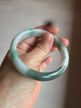 Load image into Gallery viewer, 56.5mm certificated Type A 100% Natural sunny green/dark green/white Jadeite Jade bangle Z132-2355