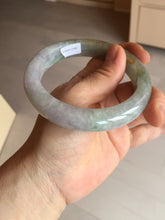 Load image into Gallery viewer, 61mm Certified Type A 100% Natural white/light purple/brown/yellow/gray (FU LU SHOU) Jadeite Jade bangle BF106-8636