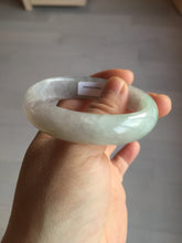 Load image into Gallery viewer, 51.5mm certified 100% natural type A light purple sunny green yellow oval jadeite jade bangle BL77-8666