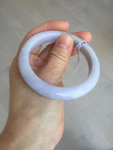 Load image into Gallery viewer, 55mm 100% natural type A light purple white jadeite jade bangle BM101-2838