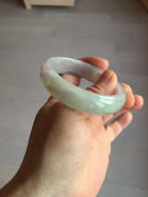 Load image into Gallery viewer, 51.5mm certified 100% natural type A light purple sunny green yellow oval jadeite jade bangle BL77-8666
