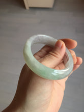 Load image into Gallery viewer, 51.5mm certified 100% natural type A light purple sunny green yellow oval jadeite jade bangle BL77-8666