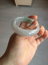 Load image into Gallery viewer, 51.5mm certified 100% natural type A light purple sunny green yellow oval jadeite jade bangle BL77-8666