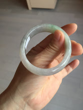 Load image into Gallery viewer, 51.5mm certified 100% natural type A light purple sunny green yellow oval jadeite jade bangle BL77-8666