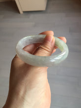 Load image into Gallery viewer, 51.5mm certified 100% natural type A light purple sunny green yellow oval jadeite jade bangle BL77-8666
