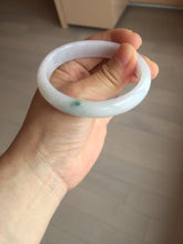Load image into Gallery viewer, 52mm certified type A100% Natural green purple oval Jadeite Jade bangle BM34-0270