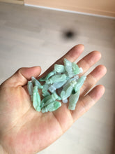 Load image into Gallery viewer, 100% natural type A icy watery sunny green/purple a pearl in my palm (apple of my eye, 掌上明珠) Jadeite jade bead AQ72