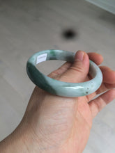 Load image into Gallery viewer, 56.5mm certificated Type A 100% Natural sunny green/dark green/white Jadeite Jade bangle Z132-2355