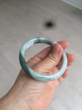 Load image into Gallery viewer, 56.5mm certificated Type A 100% Natural sunny green/dark green/white Jadeite Jade bangle Z132-2355