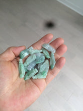 Load image into Gallery viewer, 100% natural type A icy watery sunny green/purple a pearl in my palm (apple of my eye, 掌上明珠) Jadeite jade bead AQ72