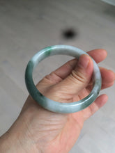Load image into Gallery viewer, 56.5mm certificated Type A 100% Natural sunny green/dark green/white Jadeite Jade bangle Z132-2355