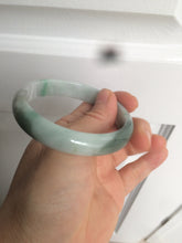 Load image into Gallery viewer, 56.5mm certificated Type A 100% Natural sunny green/dark green/white Jadeite Jade bangle Z132-2355
