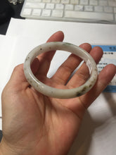 Load image into Gallery viewer, 60mm certified Type A 100% Natural light green white brown Fragrance of Osmanthus in August(八月桂花)Jadeite Jade bangle PA72-6314