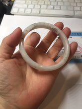 Load image into Gallery viewer, 60mm certified Type A 100% Natural light green white brown Fragrance of Osmanthus in August(八月桂花)Jadeite Jade bangle PA72-6314