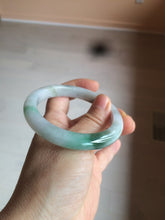 Load image into Gallery viewer, 56.4mm certificated Type A 100% Natural sunny green/white Jadeite Jade bangle Z131-2354