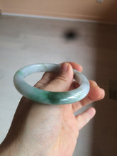 Load image into Gallery viewer, 56.4mm certificated Type A 100% Natural sunny green/white Jadeite Jade bangle Z131-2354