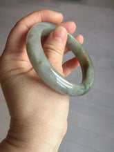 Load image into Gallery viewer, 56.2mm certified Type A 100% Natural green/red/gray/purple (FU LU SHOU) Jadeite Jade bangle BL78-8659