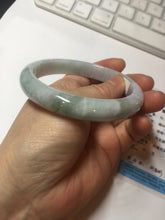 Load image into Gallery viewer, 61.5mm Certified Type A 100% Natura light green white purple Jadeite bangle X159-3830