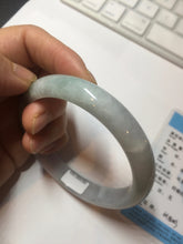 Load image into Gallery viewer, 61.5mm Certified Type A 100% Natura light green white purple Jadeite bangle X159-3830