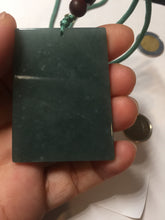 Load image into Gallery viewer, 100% Natural type A green/blue/gray Guatemala jadeite Jade shadow carving buddha pendant necklace BP114