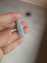 Load image into Gallery viewer, 100% natural type A icy watery sunny green/purple a pearl in my palm (apple of my eye, 掌上明珠) Jadeite jade bead AQ72