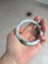 Load image into Gallery viewer, 56.4mm certificated Type A 100% Natural sunny green/white Jadeite Jade bangle Z131-2354