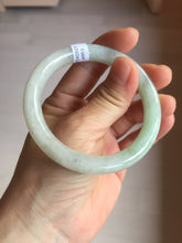 Load image into Gallery viewer, 53.7mm certified natural 100% natural Type A light green round cut jadeite jade bangle BP6-4993