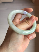 Load image into Gallery viewer, 53.7mm certified natural 100% natural Type A light green round cut jadeite jade bangle BP6-4993