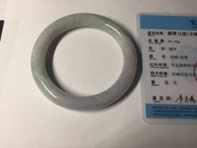 Load image into Gallery viewer, 58.4mm Certified Type A 100% Natural light green chubby round cut Jadeite Jade bangle BM36-0023