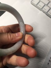 Load image into Gallery viewer, 58.4mm Certified Type A 100% Natural light green chubby round cut Jadeite Jade bangle BM36-0023