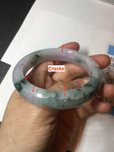 Load image into Gallery viewer, 55.9mm Certified 100% natural Type A light purple with sunny flying flowers jadeite jade bangle BL106-8719