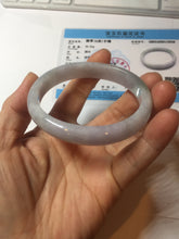 Load image into Gallery viewer, 53mm Certified Type A 100% Natural light green white purple oval Jadeite bangle X160-3838(Etsy 已经列)