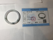 Load image into Gallery viewer, 53.3mm Certified Type A 100% Natural light green purple with green floating flowers round cut Jadeite bangle PB169-4722