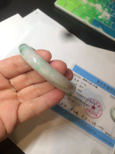 Load image into Gallery viewer, 53.5mm Certified Type A 100% Natural sunny green Jadeite Jade bangle AZ130-4125