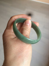 Load image into Gallery viewer, 51.6mm certified Type A 100% Natural oily dark green  thin style Jadeite jade bangle M87-2820