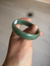 Load image into Gallery viewer, 51.6mm certified Type A 100% Natural oily dark green  thin style Jadeite jade bangle M87-2820