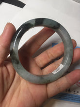Load image into Gallery viewer, Shopify only. 56.5mm certified 100% natural type A dark green white jadeite jade bangle BN88-4487