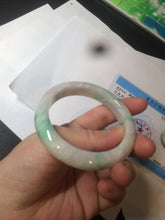 Load image into Gallery viewer, 53.5mm Certified Type A 100% Natural sunny green Jadeite Jade bangle AZ130-4125