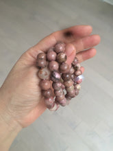 Load image into Gallery viewer, 10-10.3mm 100% natural pink/black rose stone (Rhodonite) bracelet SY41