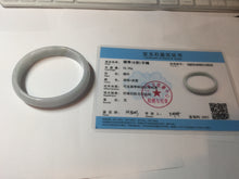 Load image into Gallery viewer, 52.5mm Certified Type A 100% Natural light green white purple Jadeite bangle AU1-3836