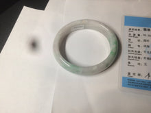 Load image into Gallery viewer, 51.5mm Certified Type A 100% Natural sunny green oval Jadeite Jade bangle AZ131-4139