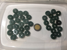 Load image into Gallery viewer, 15mm Type A 100% Natural blue light green dark green gray Guatemala Jadeite Jade Safety Guardian Button donuts Pendant group AU82
