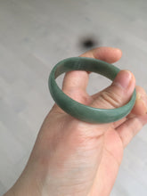 Load image into Gallery viewer, 51.6mm certified Type A 100% Natural oily dark green  thin style Jadeite jade bangle M87-2820
