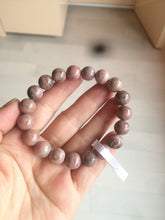 Load image into Gallery viewer, 10-10.3mm 100% natural pink/black rose stone (Rhodonite) bracelet SY41