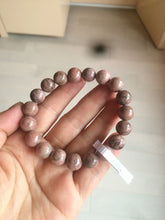 Load image into Gallery viewer, 10-10.3mm 100% natural pink/black rose stone (Rhodonite) bracelet SY41