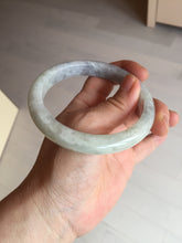 Load image into Gallery viewer, 61.5mm Certified Type A 100% Natural white/light purple/green Jadeite Jade bangle BF120-1933