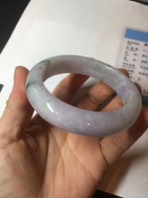 Load image into Gallery viewer, 55mm Certified 100% natural Type A light purple with sunny flying flowers jadeite jade bangle BL107-8720
