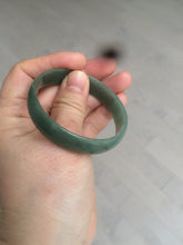 Load image into Gallery viewer, 51.6mm certified Type A 100% Natural oily dark green  thin style Jadeite jade bangle M87-2820